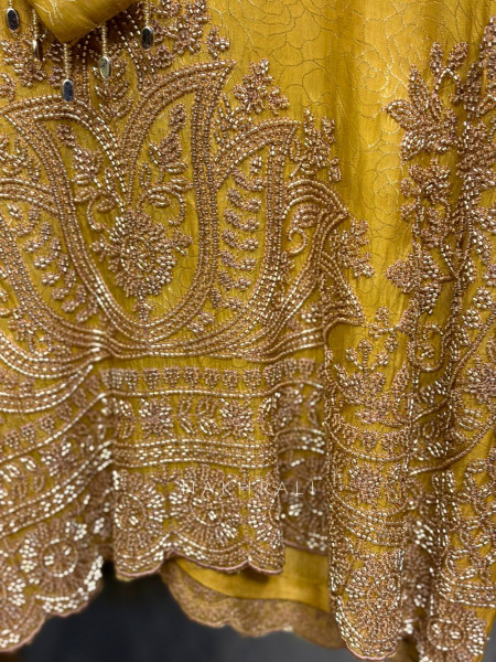 Riyana Yellow Suit Set with Cut Dana Embroidery