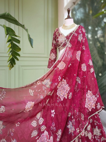 Phoolwari Lehenga Set with Zardosi and Sequin Work