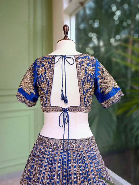 Samaira Blue Sequin and Zari Embroidered Lehenga
