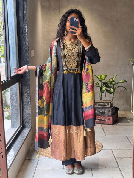 Zirak Black  Anarkali Set