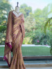 Dastaan-e-Ketan Wine Tissue Banarasi Silk Saree