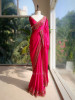 Shabnam Red Georgette Saree with Embroidered Border