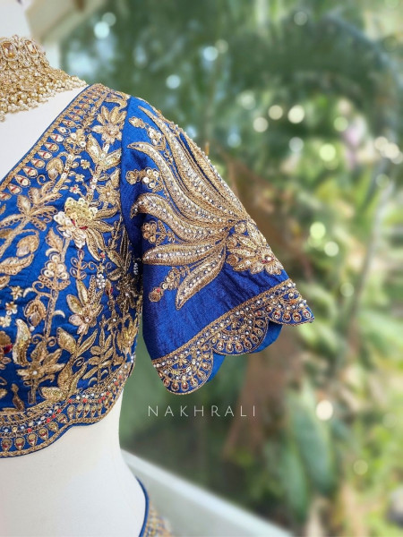 Samaira Blue Sequin and Zari Embroidered Lehenga