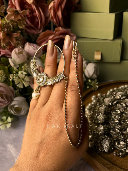 Zeenatara White Bridal Polki Jewellery Set