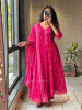 Ruhani Cotton Anarkali Set with Dupatta