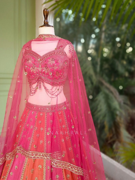 Samira Multicolor  Lehenga with Zari Detailing