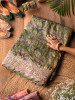 Song of Meadows Green Saree with Zari and Stone Embroidery