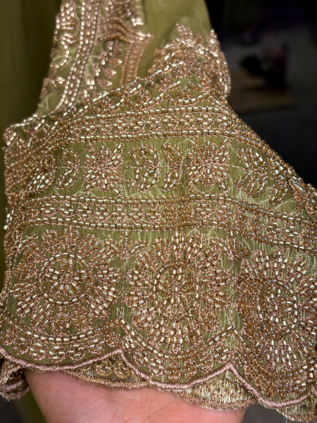 Riyana Green Suit Set with Cut Dana Embroidery