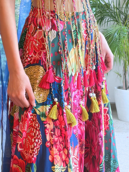 Amazonia Royal Blue Indo-Western Palazzo Set