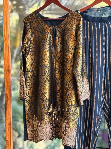 Rangsaaz Blue Heritage Suit Set