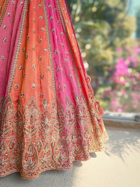 Samira Multicolor  Lehenga with Zari Detailing