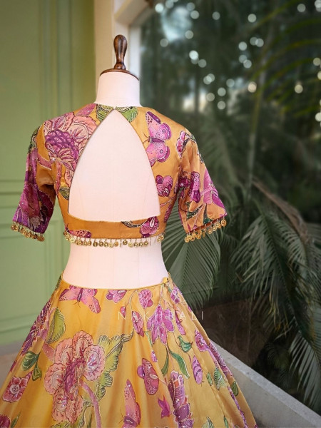 Anaya Floral Lehenga Set with Embellished Blouse