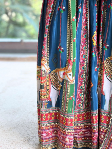 Boho-Chic Polka Gharara Suit Set