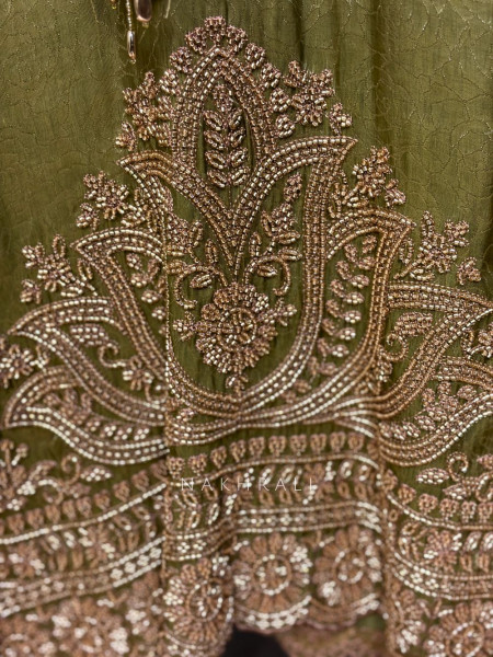 Riyana Green Suit Set with Cut Dana Embroidery