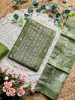 Kanira Pista Green Floral Embroidery Dress Material