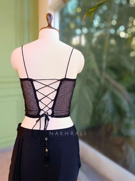 Seraphina Black Drape Saree