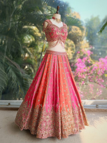 Samira Multicolor  Lehenga with Zari Detailing