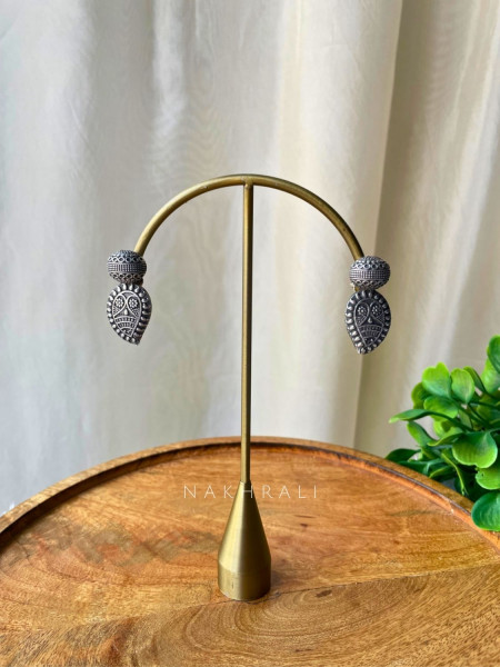 Aaravya Silver Statement Earrings