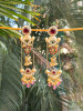 Regalia Red Enamel Work Dangler Earrings