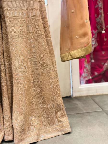 Aurelia Brown Embellished Indo-Western Set