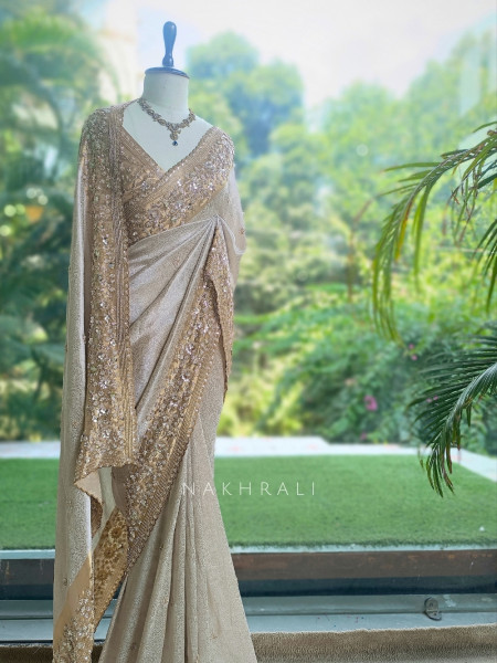 Lumessa Off White Saree with Running Blouse Piece