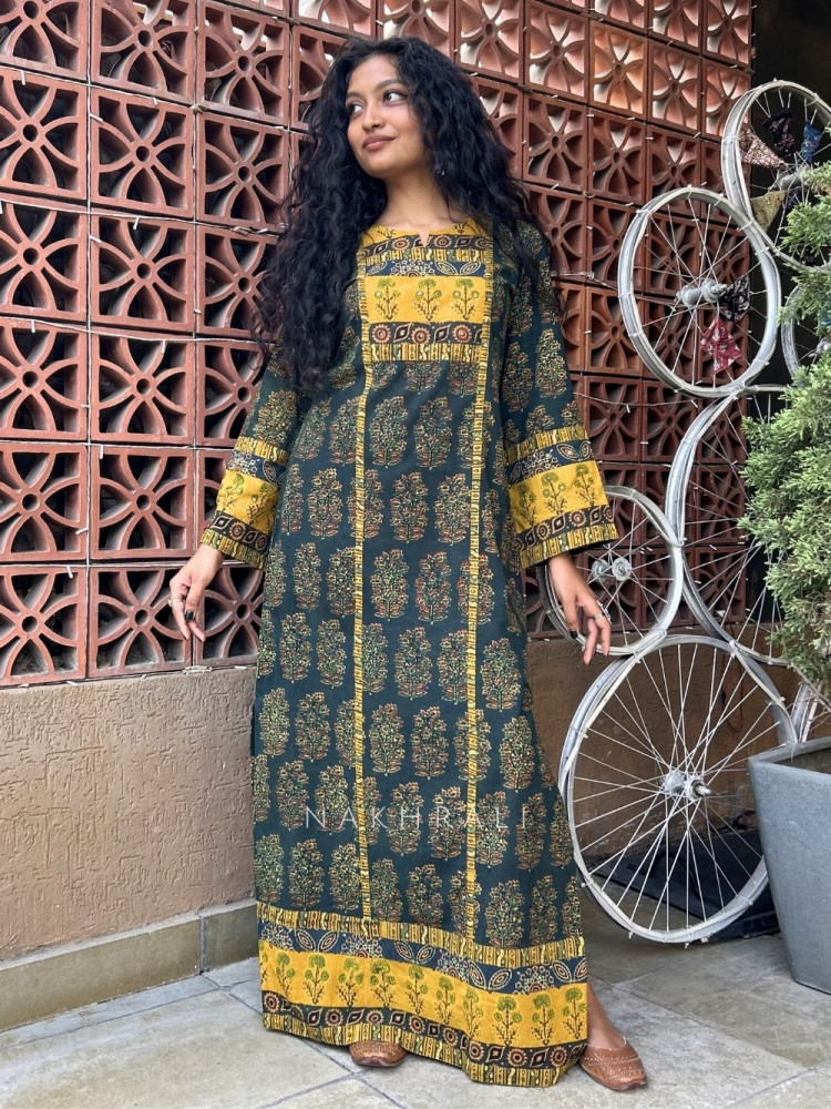 Image of Buti Mustard Cotton Kurta