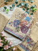 Ananya Beige Floral Elegance Dress Material