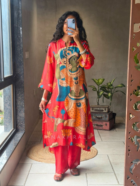 Rangrekha Orange Pant Kurta Set