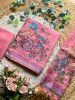 Ananya Pink Floral Elegance Dress Material