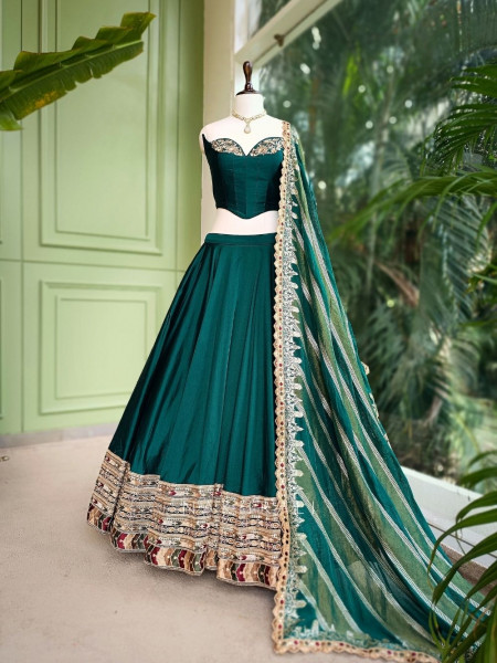 Emerald Enchant Corset Lehenga