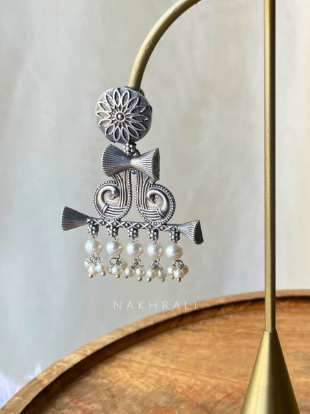 Aarvika Pearl Drop Statement Earrings