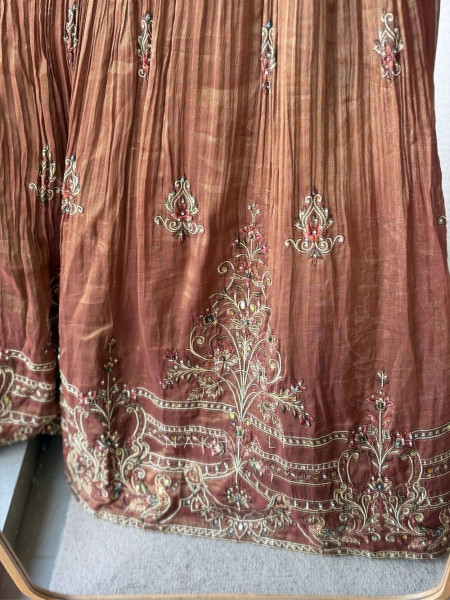 Zeenat Brown Anarkali Suit Set