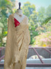 Noor-e-Tarang Golden Checks Weaved Saree with Embroidered Border