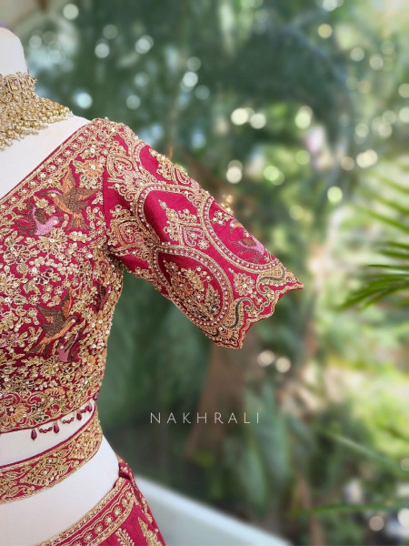 Rajvanshi Red Heritage Bridal Lehenga with Zari and Resham Work