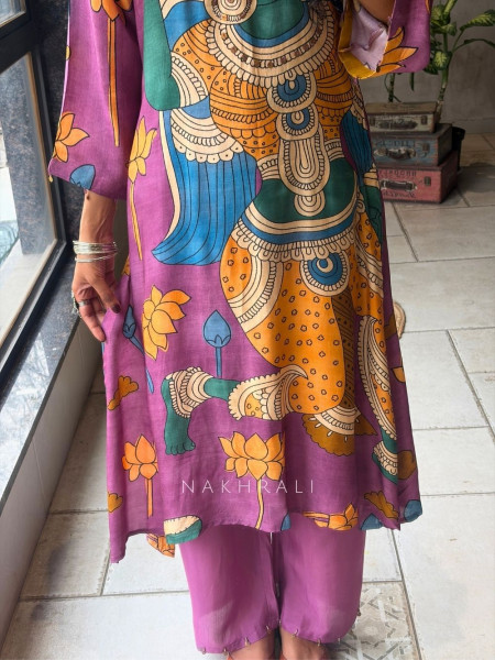 Rangrekha Purple Pant Kurta Set