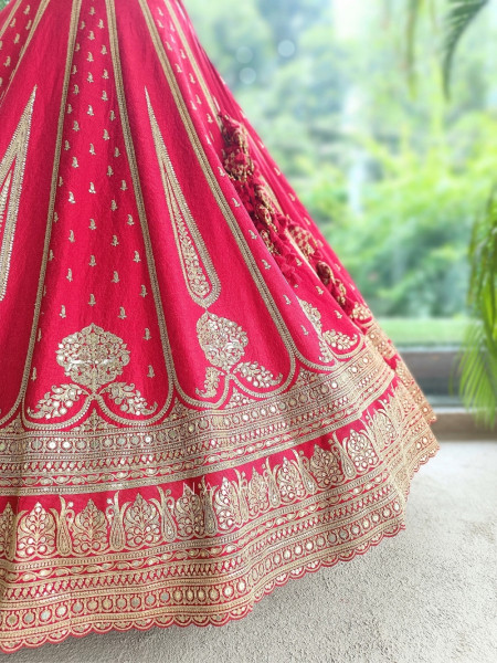 Kritimaya Red Bridal Lehenga