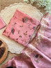 Baaghi Pink mbroidered Dress Material Set with Bird Motifs