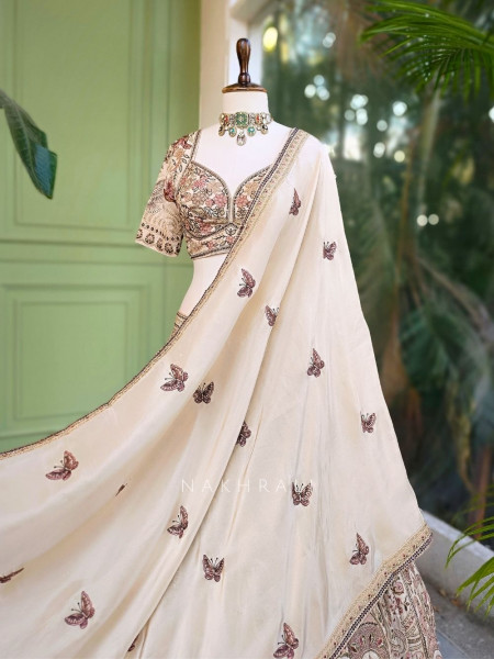 Heirloom Garden Thread Embroidered Lehenga Set