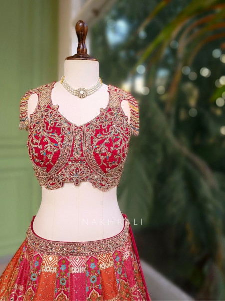 Kalakriti Multicolor Lehenga with Traditional Motif Work