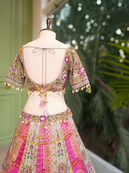 Pranaya Multi Silk Lehenga Set with Embroidery & Sequin Work
