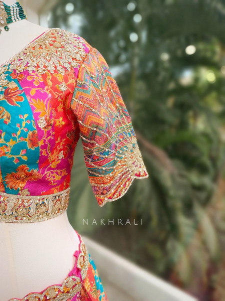 Rangreza Multicolor Lehenga with Intricate Embroidery Work