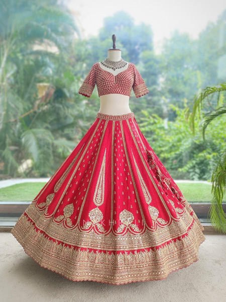 Kritimaya Red Bridal Lehenga