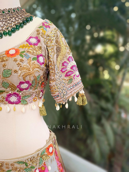 Pranaya Multi Silk Lehenga Set with Embroidery & Sequin Work