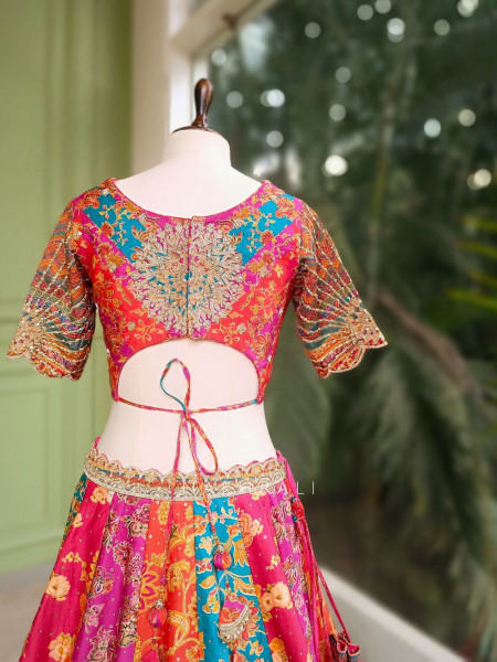 Rangreza Multicolor Lehenga with Intricate Embroidery Work