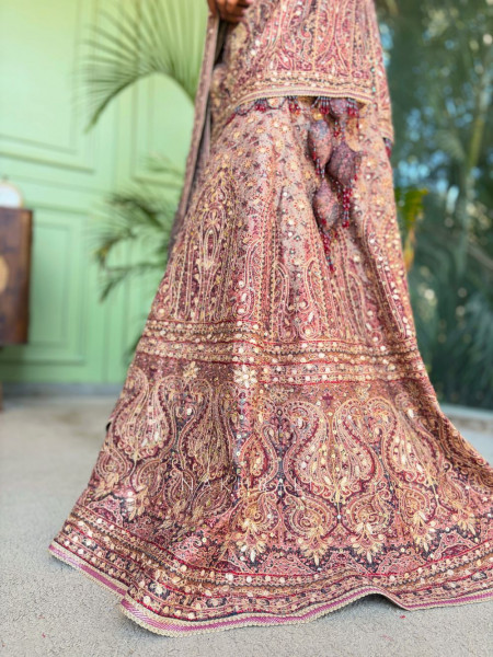 Anika Brown Suit Set with Gota Patti Work