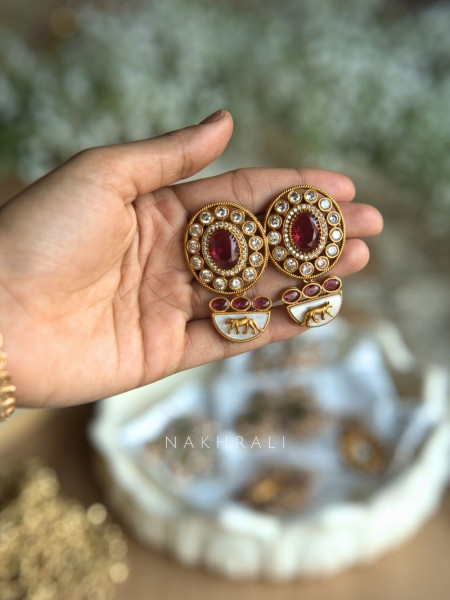 Mini Me Magenta  Drop Earrings