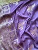 Tavira Lavender Saree with Broad Border and Unstitched Blouse Piece