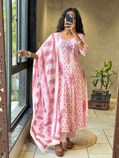 Aarika Cotton Printed Kurta Set with Dupatta