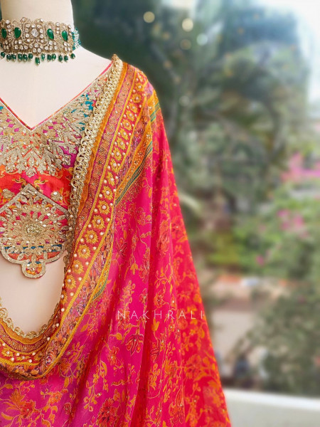 Rangreza Multicolor Lehenga with Intricate Embroidery Work