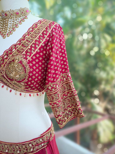 Vyra Red Bridal Lehenga with Heavy Embroidery and Stone Work